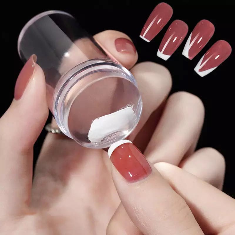 Nail Stamper, Nail Art Stamper, French Nails Silicone Stamp, Nail Art Stamping Tool, Art Jelly Silicone Stamper With Cap, Nail Stamper Manicure Tools Nail Stamper, Nail Art Stamper, French Nails Silicone Stamp, Nail Art Stamping Tool, Art Jelly Silicone Stamper With Cap, Nail Stamper Manicure Tools